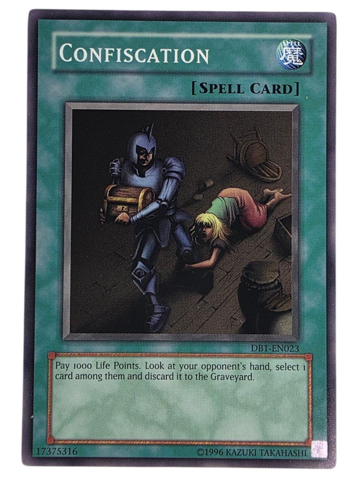 Confiscation Yu-Gi-Oh! Spell Card.