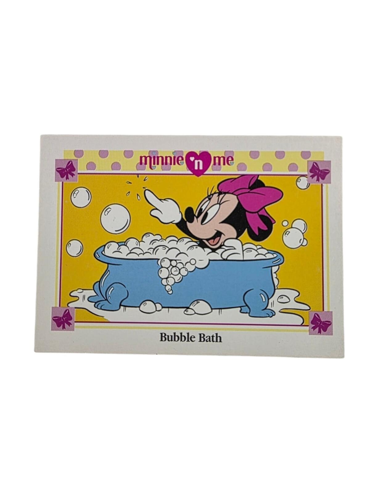 1991 Disney Minnie Mouse Bubble Bath Vintage Trading Card