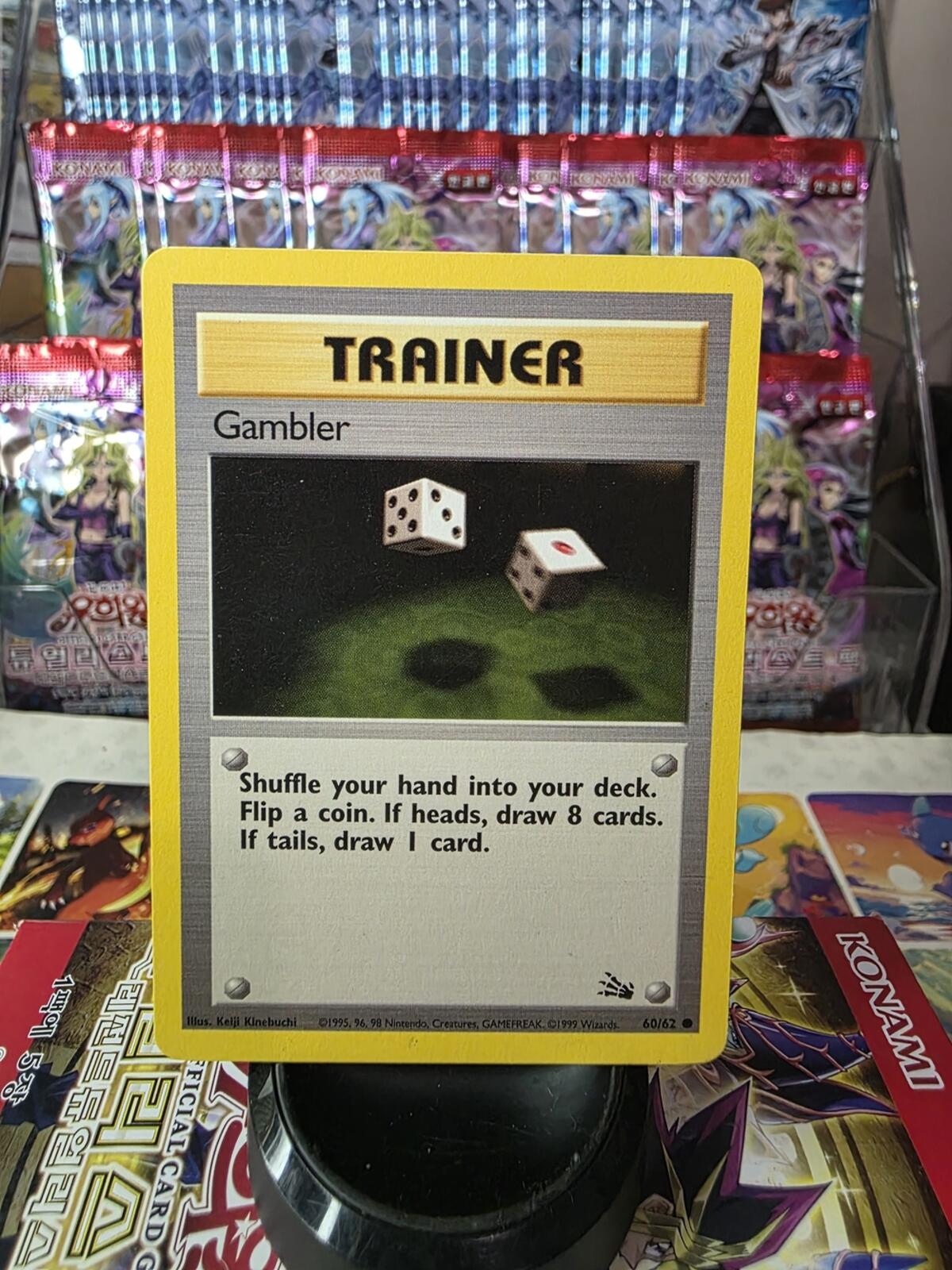 Pokemon Trainer Gambler Card - Yellow