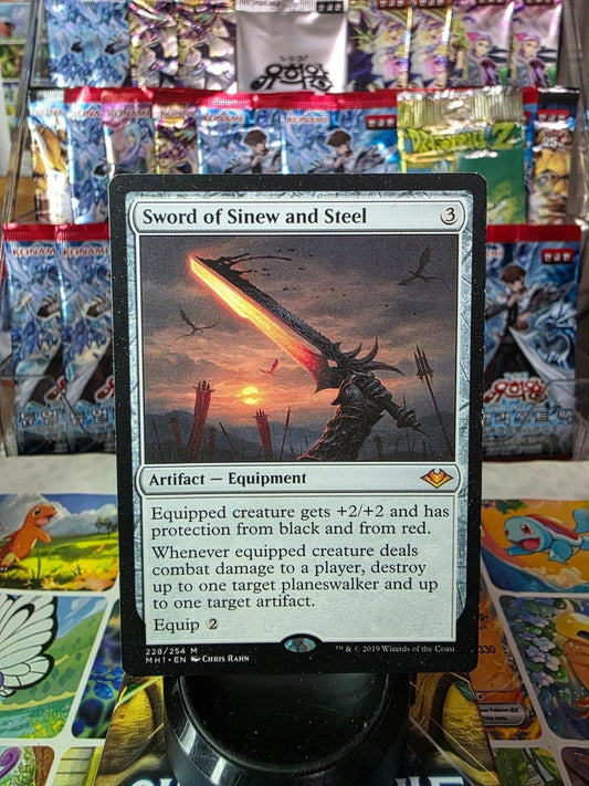 Sword of Sinew and Steel trading card from Magic: The Gathering.