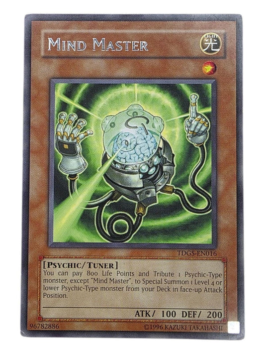 Mind Master Yu-Gi-Oh! card from The Duelist Genesis set, showing the Psychic Tuner monster.