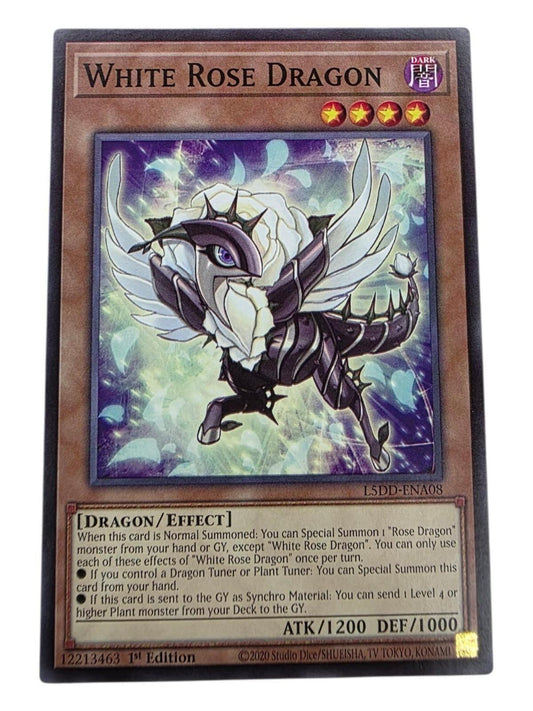 White Rose Dragon Yu-Gi-Oh! trading card with effect text.