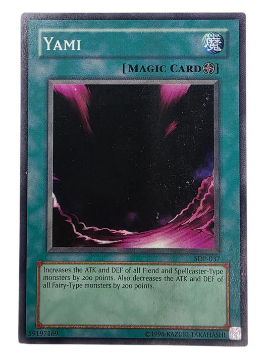 Yami Yu-Gi-Oh! Magic Card SDP-037 showing the dark expanse and text box.