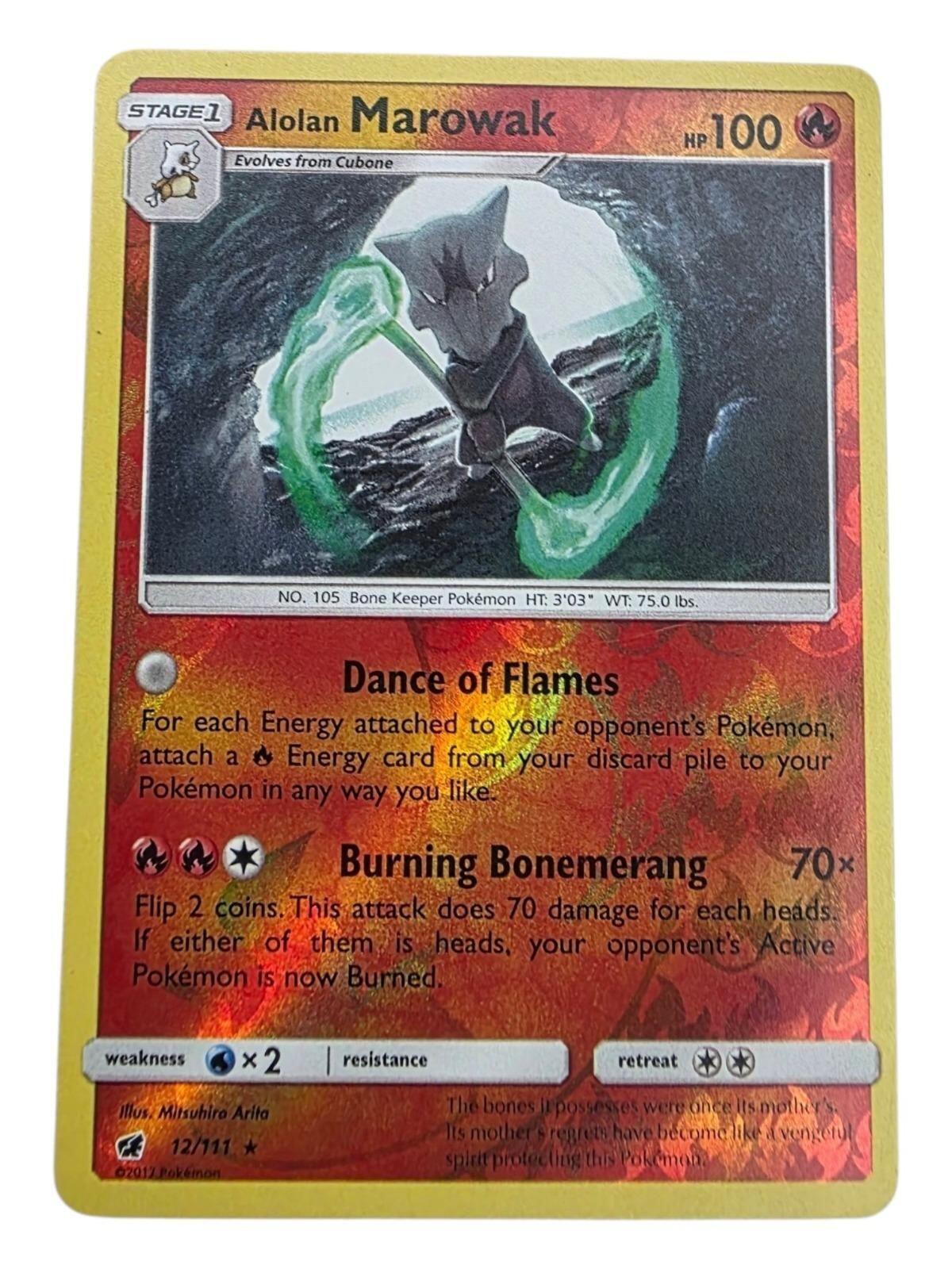 Alolan Marowak Holo Rare SM - Crimson Invasion 12/111 NM