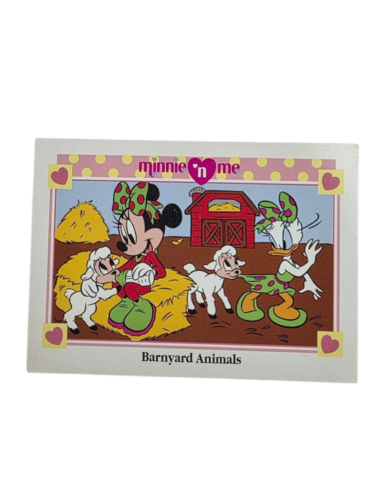 1991 Disney Minnie 'n Me Barnyard Animals Card
