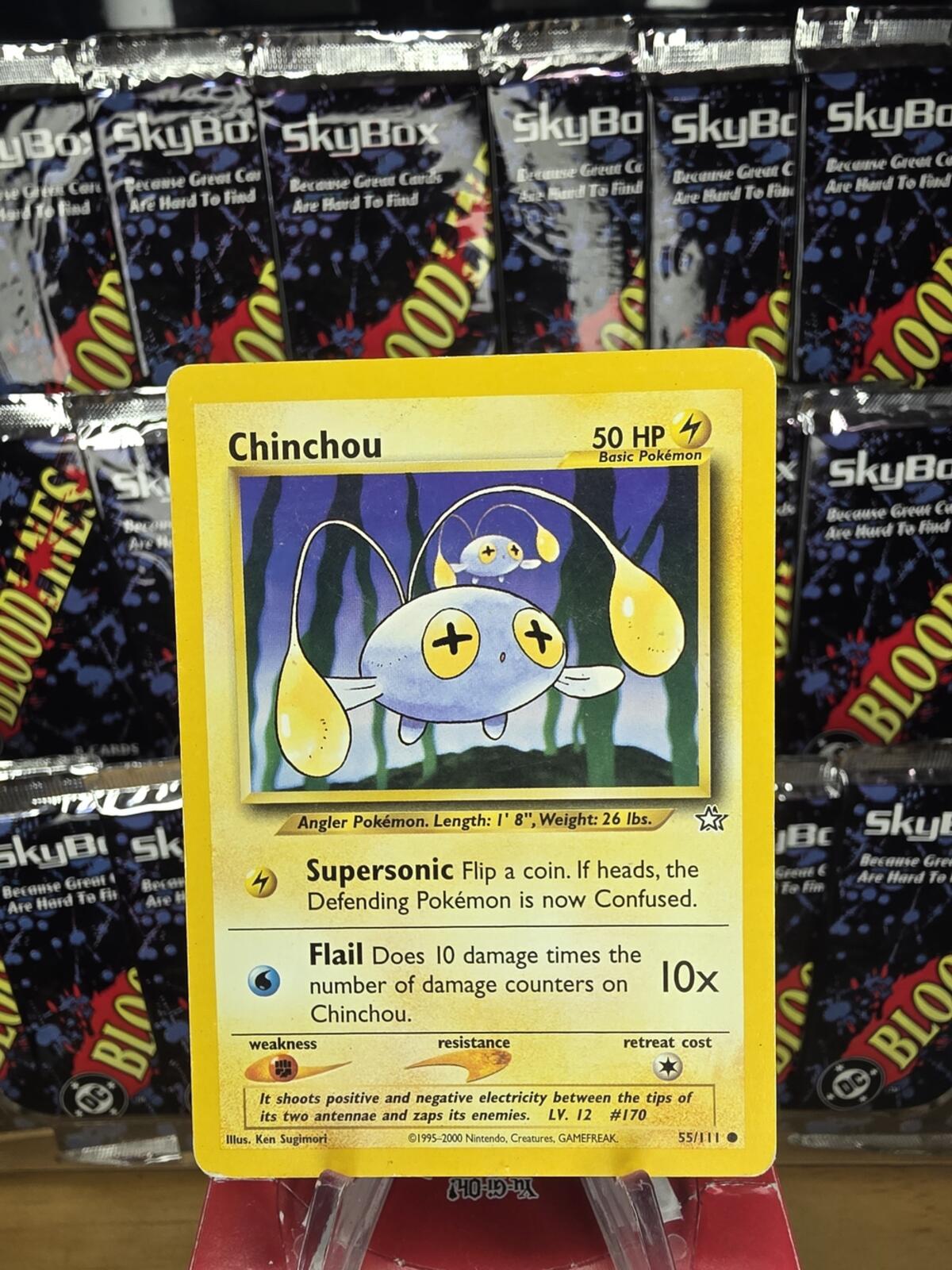 Vintage Pokemon Chinchou Yellow Trading Card
