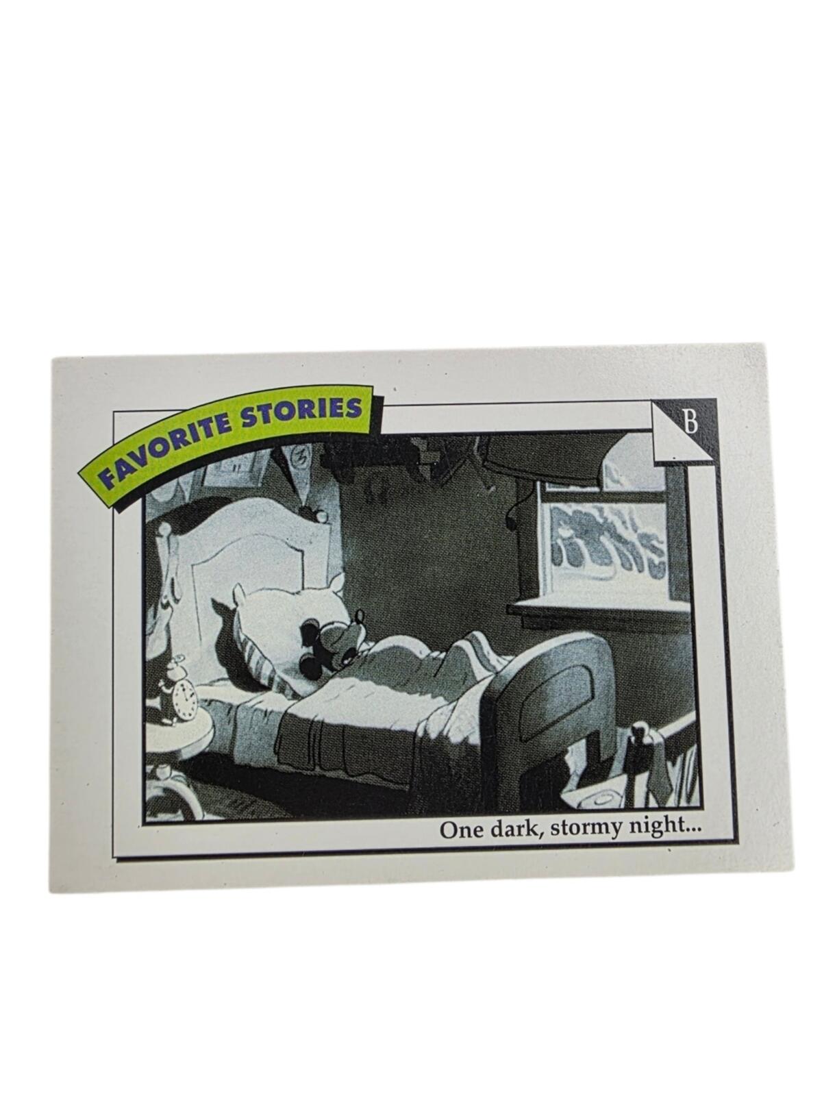 1991 Disney Trading Card with Yellow and Blue Favorite Stories Banner