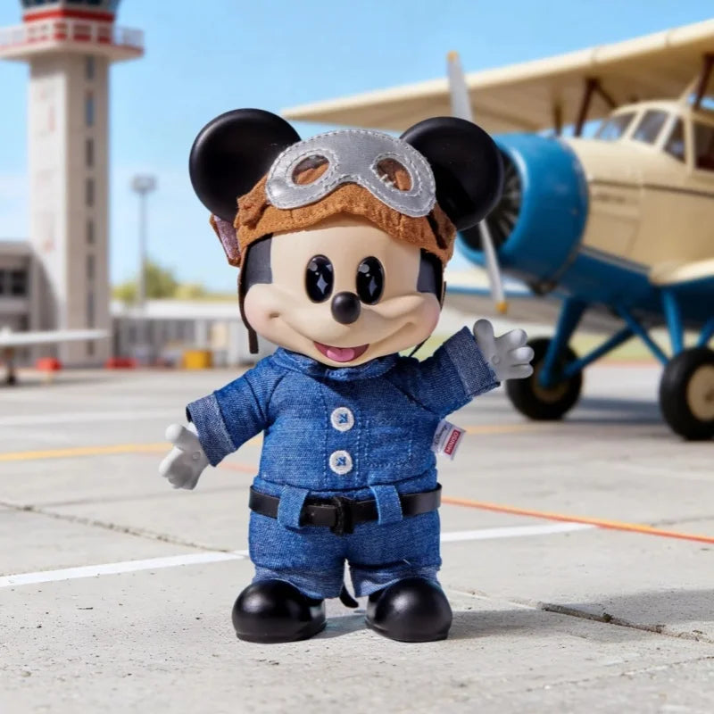 100% Original Miniso Mic Mouse Everyday OOTD Fashion Vinyl Plush Dolls Blind Box Vinyl Keychains Anime Cartoon Blind Box Gifts