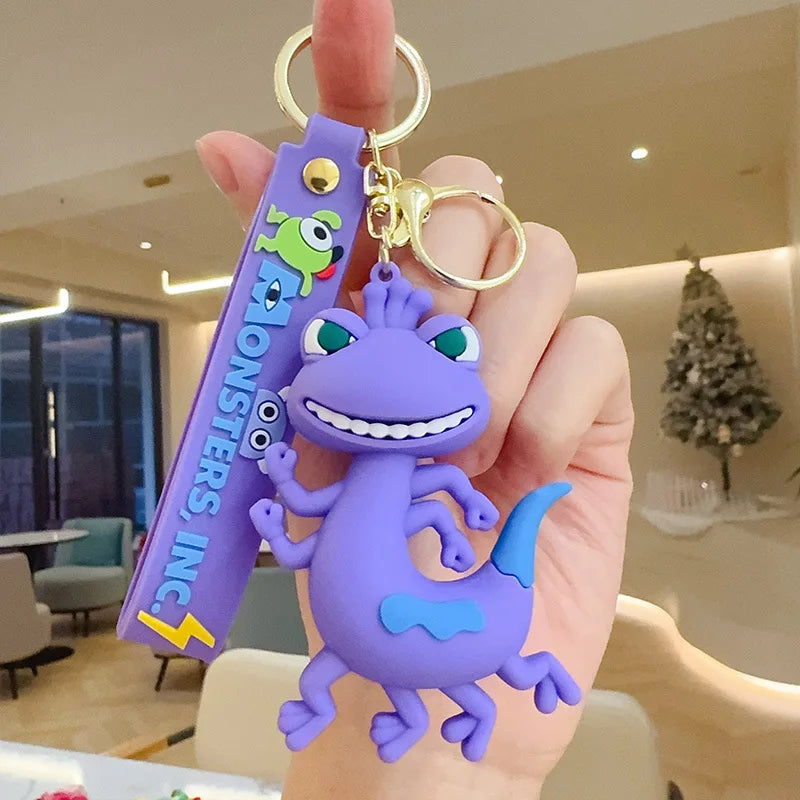 Anime Monsters, Inc Themed Keychain Fashion Silicone Dolls Bag Pendant Car Key Accessories Students Give Each Other Small Gifts