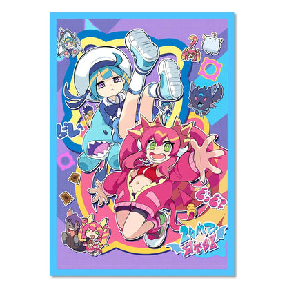 50PCS 63×90mm High-Quality Flashing Anime Card Sleeves for YGO/TCG Top Loading Board Game Card Protector Card Cover