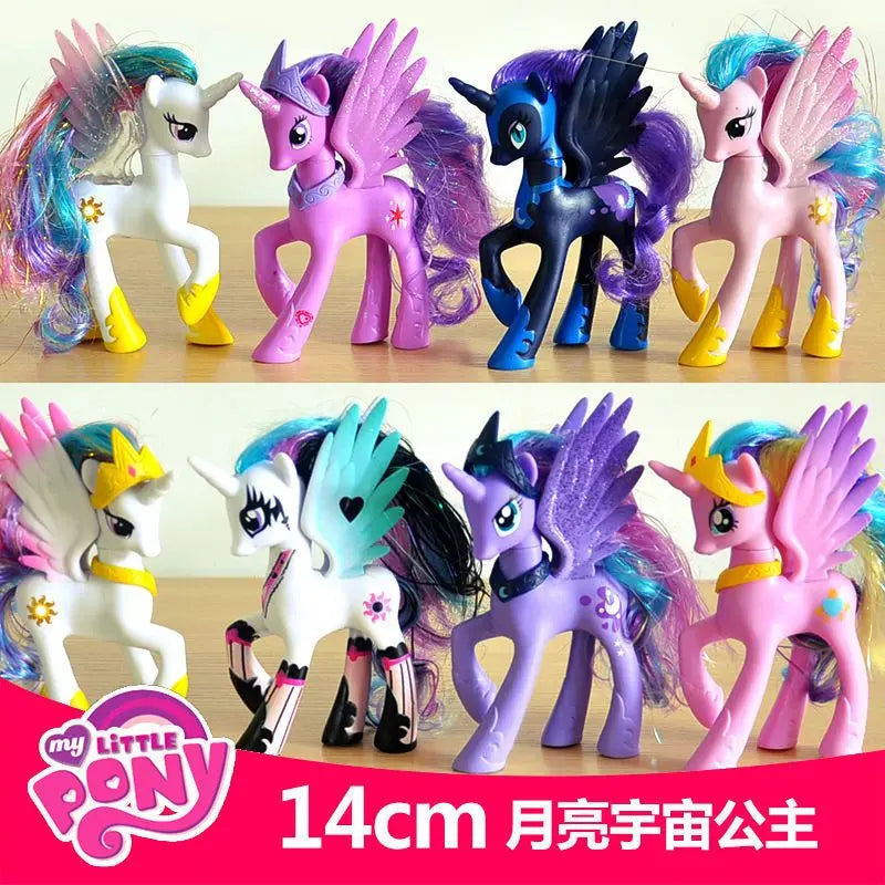 My Little Pony Toy Set Fluttershy Rainbow Dash Twilight Sparkle Princess Cadence Luna Hand Gift