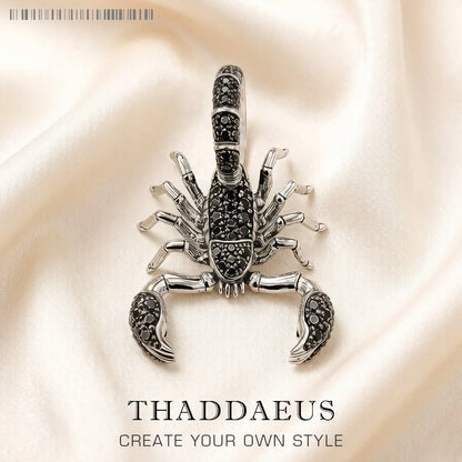 Pendant Scorpion Black,Brand New Fashion Jewelry Europe 925 Sterling Silver Accessories Gift For Woman Rebel Men