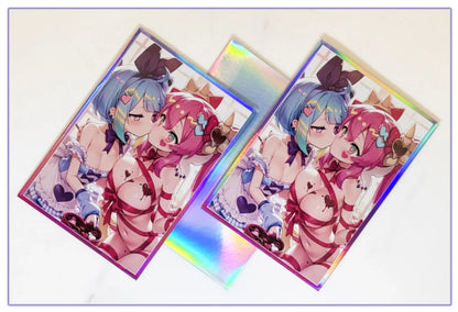 60PCS Yugioh Live☆Twin Ki-sikil & Lil-la Valentine's Style Card Sleeves Yu-Gi-Oh! TCG OCG Trading Cards Shine Protector Case