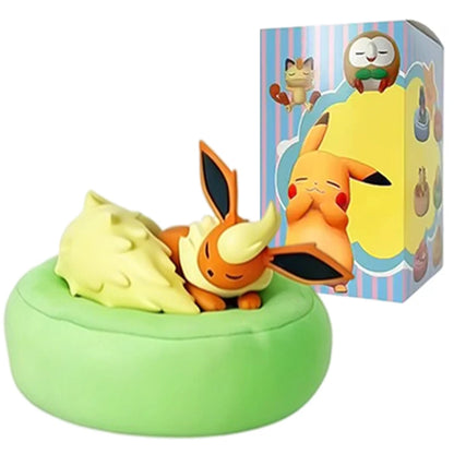Spot Hot Anime Character Eevee Multi Form Series Blind Box Desktop Decoration Ornament Set Toy Scene Building Props Mystery Gift