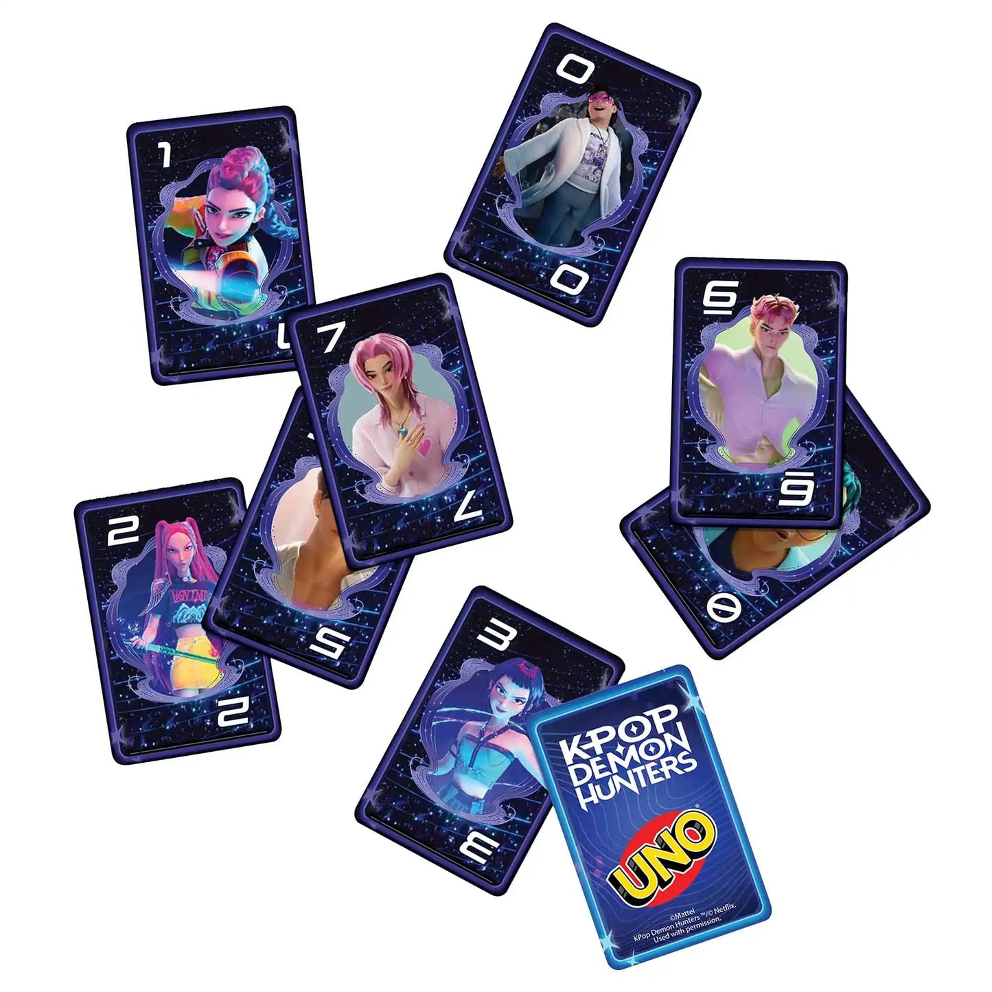 UNO JRV01 K-POP Demon Hunters Card Game with Wild Golden Honmoon