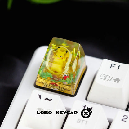 Anime Keycap Pokemon Snorlax Pikachu Gengar Single Handmade Cute Resin Custom Esc For Mechanical Keyboard Enthusiasts Keycaps