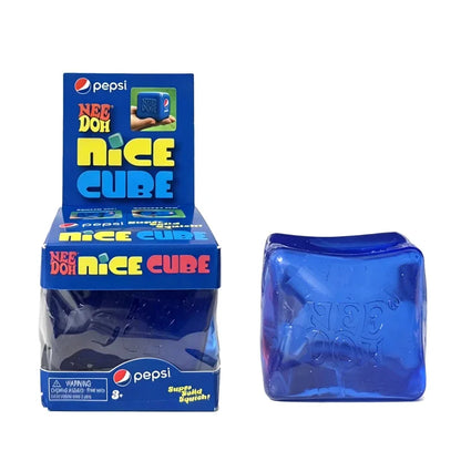 Schylling Needoh Nice Ice Baby 4 Pack Teenie Cube Fidget Relief Sensory Toy Cola Sprite Cube Squish Toy Maltose Non-toxic Gift