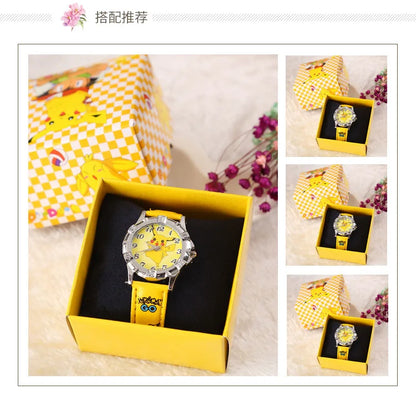 Pocket Monster Pikachu Fashion Cosplay Watch Creative Boys Girls Children's Anime Cartoon Birthday Gifts with Box