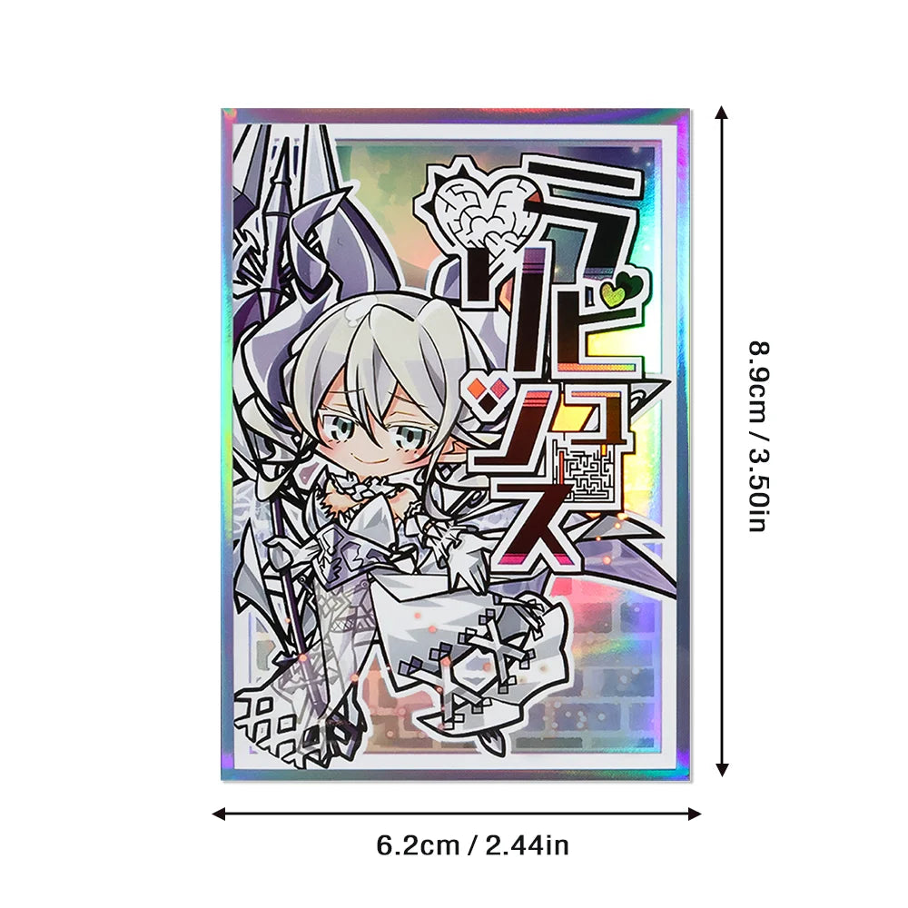 62x89mm 50PCS Anime Holographic Trading Card Sleeves Cartoon Card Sleeves Japanese Card Protector for YGO Game Cards