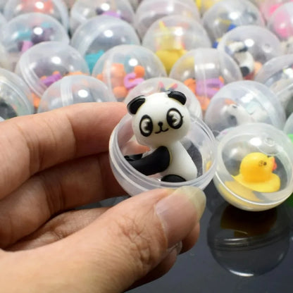 20PCS Gachapon Machine Transparent Gachapon Toys Creative Coin-Operated Gachapon with Random Doll Toys Children's Birthday Gift