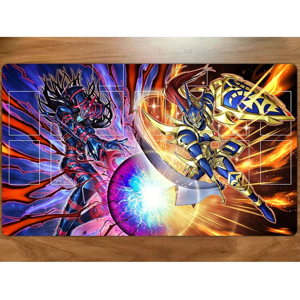 Yu-Gi-Oh Playmat Black Luster Soldier - Soldier of Light and Darkne Dark Magician of Chaos  YGO Game Card Mat TCG Yugioh M-154