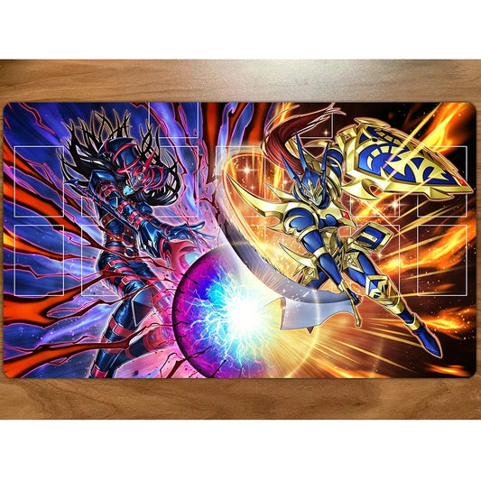 Yu-Gi-Oh Playmat Black Luster Soldier - Soldier of Light and Darkne Dark Magician of Chaos  YGO Game Card Mat TCG Yugioh M-154