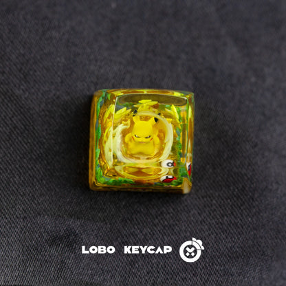 Anime Keycap Pokemon Snorlax Pikachu Gengar Single Handmade Cute Resin Custom Esc For Mechanical Keyboard Enthusiasts Keycaps