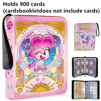 My Little Pony 400pcs/900pcs Card Album Book Folder 4/9 Card Slots Collections Zipper Double Pocket Zipper Card Binder Holder