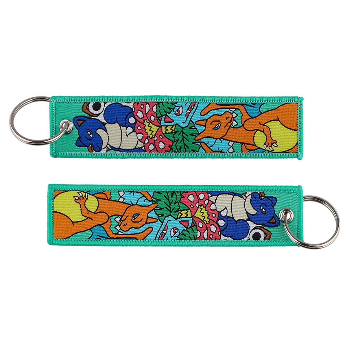 Anime Cute Animal Jet Tag Embroidery Keys Tag Women Keyring Cartoon Car Keys Fashion Jewelry Accessories Kids Gifts 1PCS