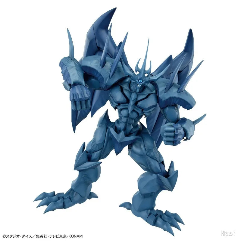 Blue muscular monster action figure with spiky wings, horns, and clawed feet in a dynamic pose.