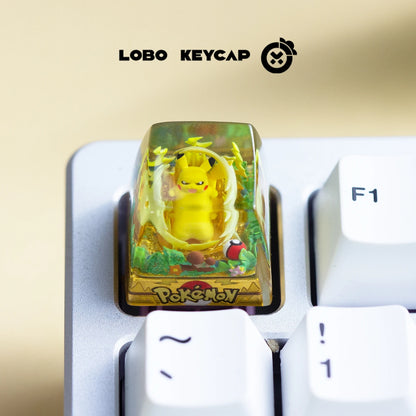 Anime Keycap Pokemon Snorlax Pikachu Gengar Single Handmade Cute Resin Custom Esc For Mechanical Keyboard Enthusiasts Keycaps