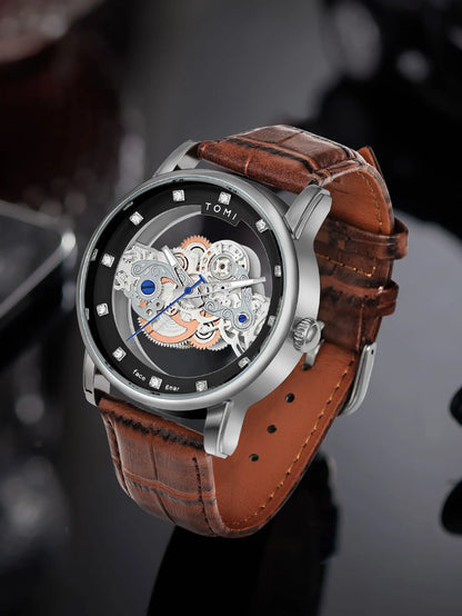 TOMI New Popular Watch Luxury Casual Men's and Women's Watch Hollow Diamond Quartz Watch
