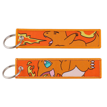 Anime Cute Animal Jet Tag Embroidery Keys Tag Women Keyring Cartoon Car Keys Fashion Jewelry Accessories Kids Gifts 1PCS