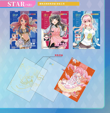 Exceedingly Beautiful Women Goddess Cards Anime Premium Spicy HOLO Booster Thick Exquisite Metal Card Games Toys Gift