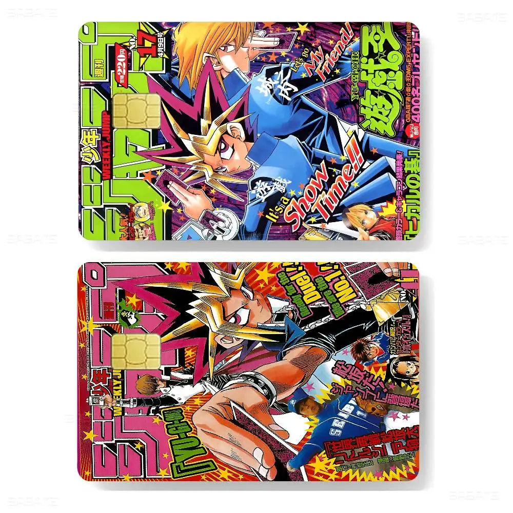 Amine Yu Gi Oh Classic Diy Credit Debit Card Sticker Party Sticker Decoration Waterproof Small Chip Card Skin Sticker
