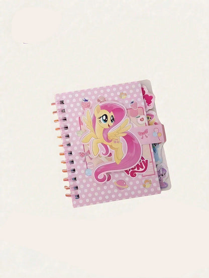 1 Pc Gold Stamping Coil Notebook - Kawaii Anime Cartoon Diary & Planner | Aesthetic Wire-Bound Journal for School & Office
