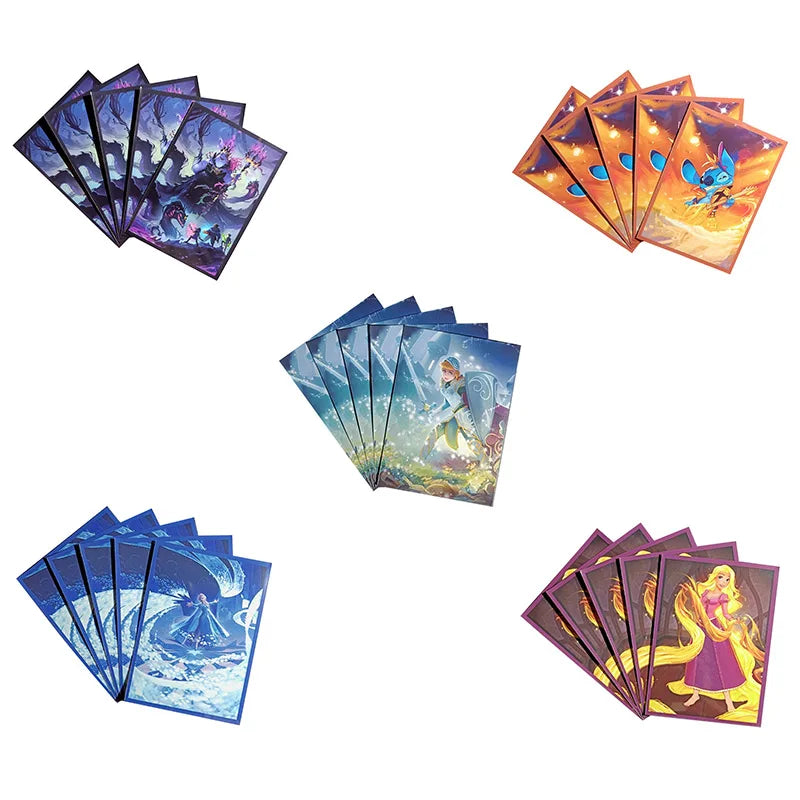 60Pcs/Set 66x91mm Anime TCG Game Lorcana Trading Card Game DIY Matte Card Sleeve Hobbies Collection Gift Toys