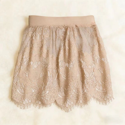 Miniskirt Sexy Transparent Lace Mesh Skirt Shirt Extender Women Summer Mini Black White Short Micro Skirt Ladies Underskirt