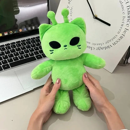 Cute Alien Cat Plush Toy Super Soft Plushie Dolls Kawaii Stuffed Animal Pillow Home Decor Couple Gift for Child Companion Gift