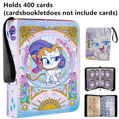 My Little Pony 400pcs/900pcs Card Album Book Folder 4/9 Card Slots Collections Zipper Double Pocket Zipper Card Binder Holder