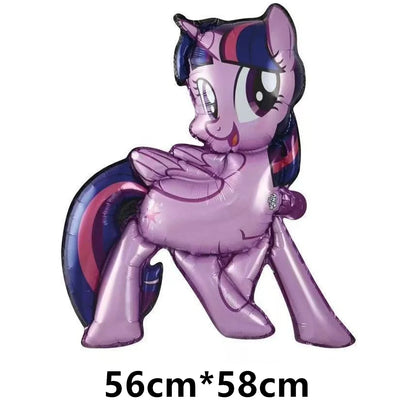 My Little Ponyed Foil Balloon Happy Birthday Latex Ballon Banner Party Decoration Cake Topper Supplies Backdrop Disposable Toy