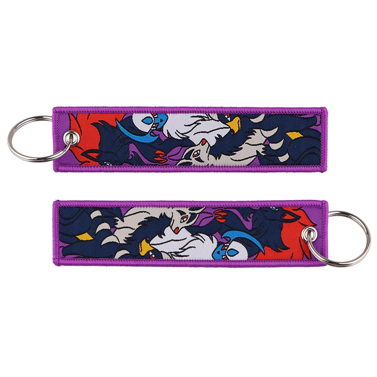 Anime Cute Animal Jet Tag Embroidery Keys Tag Women Keyring Cartoon Car Keys Fashion Jewelry Accessories Kids Gifts 1PCS