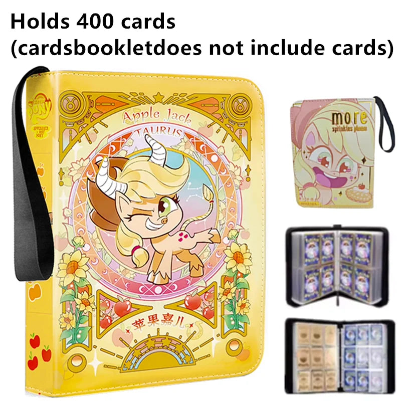 My Little Pony 400pcs/900pcs Card Album Book Folder 4/9 Card Slots Collections Zipper Double Pocket Zipper Card Binder Holder