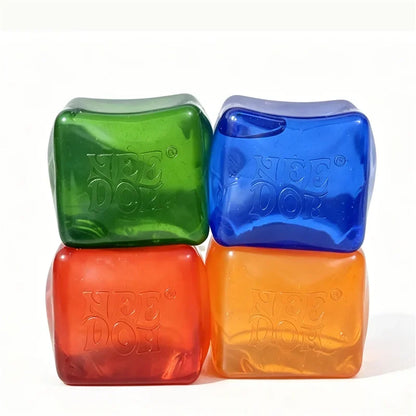 Schylling Needoh Nice Ice Baby 4 Pack Teenie Cube Fidget Relief Sensory Toy Cola Sprite Cube Squish Toy Maltose Non-toxic Gift