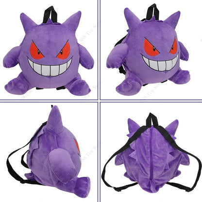 Pokemon Plush Backpack Anime Gengar Charizard Piplup Eevee Mimikyu Soft Stuffed Schoolbag Shoulder Bag Toy for Kids