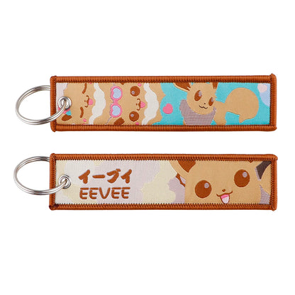 Anime Cute Animal Jet Tag Embroidery Keys Tag Women Keyring Cartoon Car Keys Fashion Jewelry Accessories Kids Gifts 1PCS