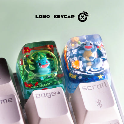 Anime Keycap Pokemon Snorlax Pikachu Gengar Single Handmade Cute Resin Custom Esc For Mechanical Keyboard Enthusiasts Keycaps