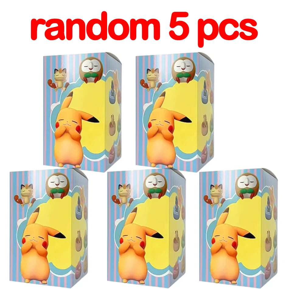 Spot Hot Anime Character Eevee Multi Form Series Blind Box Desktop Decoration Ornament Set Toy Scene Building Props Mystery Gift