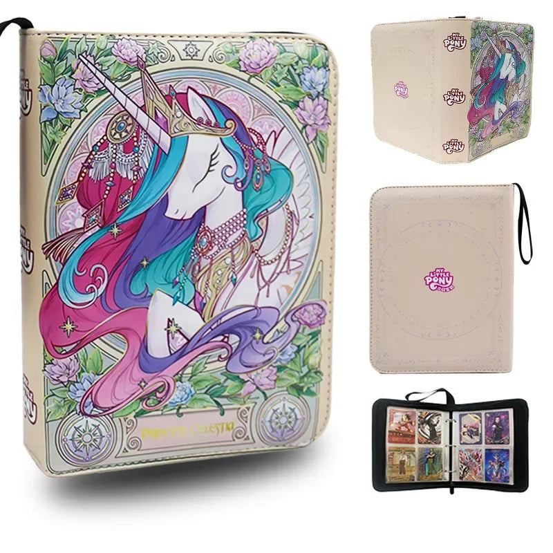 240pcs My Little Pony Card Album Book Folder Collection Zipper Binder
