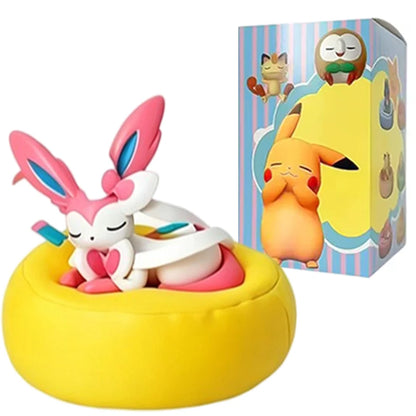 Spot Hot Anime Character Eevee Multi Form Series Blind Box Desktop Decoration Ornament Set Toy Scene Building Props Mystery Gift